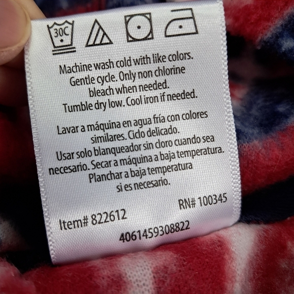 Merry Moments Family Matching Reindeer/Snowflake Pattern Fleece Zip Front Pajama - Picture 9 of 9